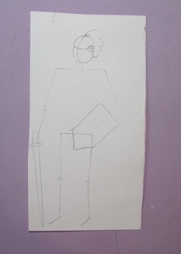 Рыцарь в доспехах - рисуем цветными карандашами