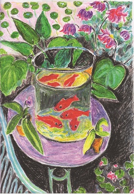 Копия работы А. Матисса «Красные рыбы»