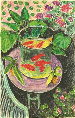 Копия работы А. Матисса «Красные рыбы»