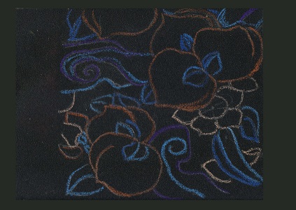 Рисуем открытку масляной пастелью STABILO на наждачной бумаге