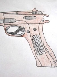 Научимся рисовать пистолет 