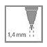 Диаметр грифеля механического карандаша: 1.4 мм
