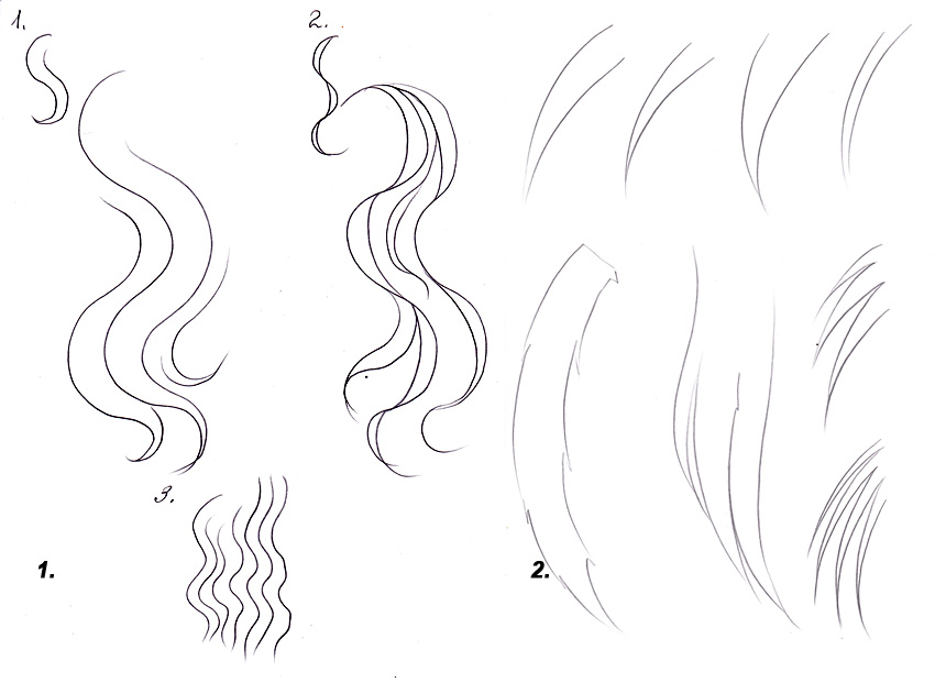 Как рисовать аниме карандашом: рисуем прически, пряди волос Stabilo4kids.ru