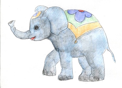 Урок-схема рисования карандашом - слон