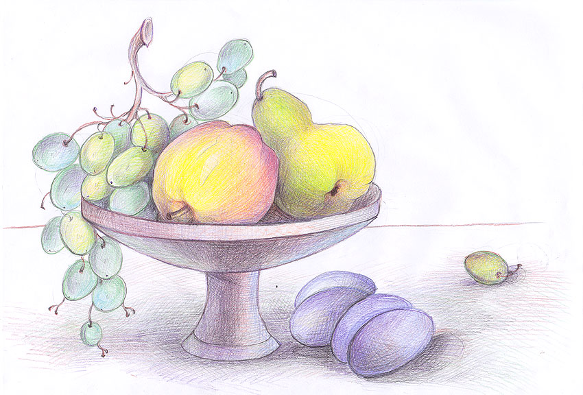 Рисунки фруктов - видео уроки рисования - Рисуем вместе