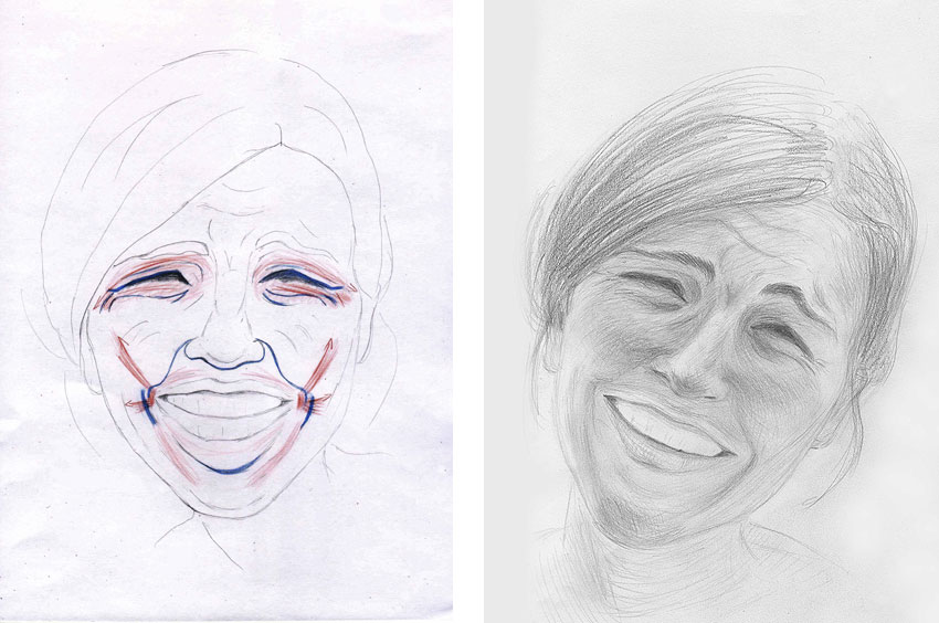 Портрет 6 класс изо. Рисование мимических портретов. Эмоциональный портрет карандашом. Поэтапное рисование лица бабушки. Лицо изо.