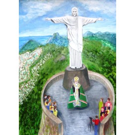 Молитва о мире. Патриарх Кирилл у статуи Христа в Рио-де-Жанейро