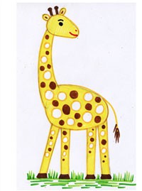 Рисуем жирафа фломастерами Stabilo