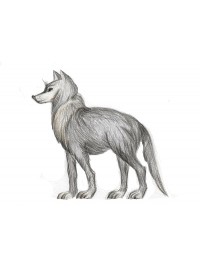 Рисунок волка цветными карандашами STABILO Swano