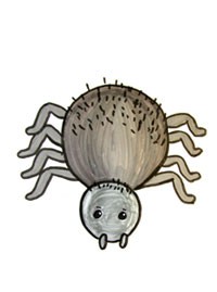 Рисуем паука фломастерами